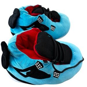 Jordan 4 look alike plush slippers. NEW OSFM
